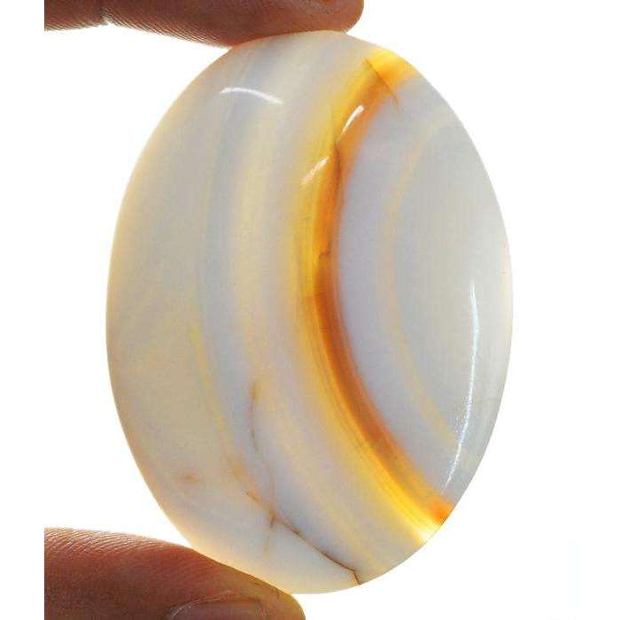 gemsmore:Amazing Genuine Yemen Agate Oval Shape Untreated Loose Gemstone