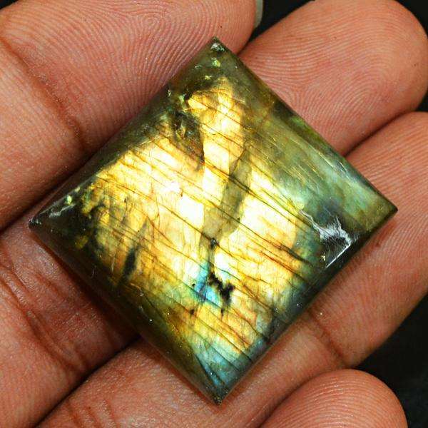 gemsmore:Amazing Golden & Blue Flash Labradorite Loose Gemstone