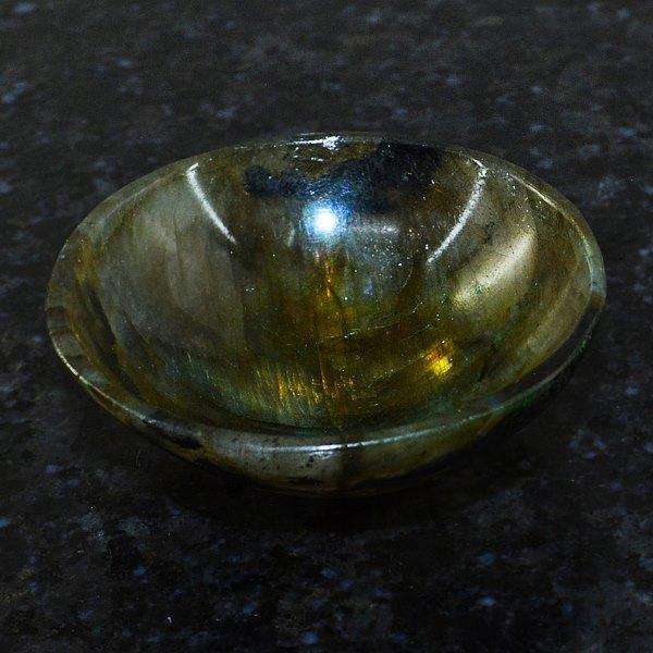 gemsmore:Amazing Golden Flash Labradorite Carved Bowl