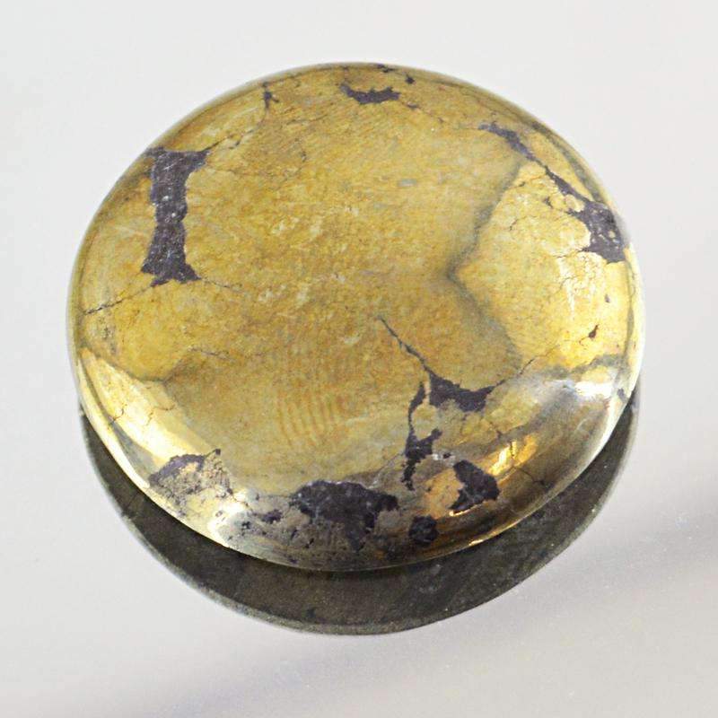 gemsmore:Amazing Golden Hematite Gemstone - Natural Round Shape