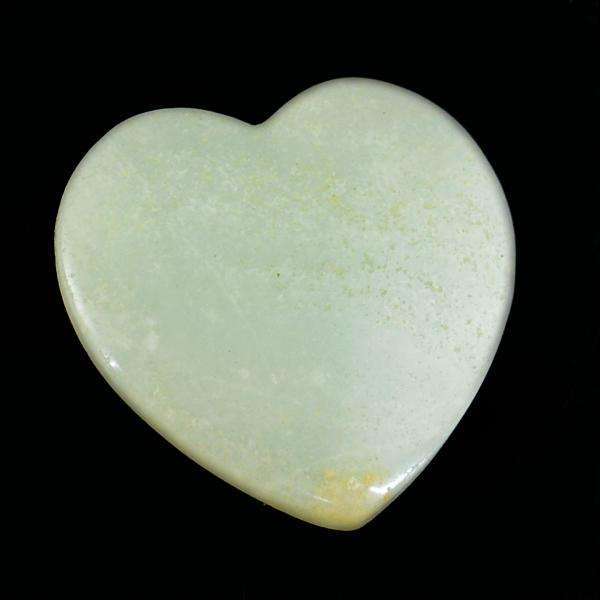 gemsmore:Amazing Green Amazonite Heart Shape Untreated Loose Gemstone
