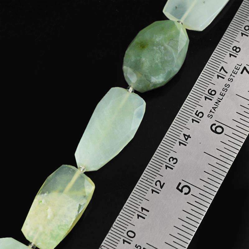 gemsmore:Amazing Green Aquamarine Beads Strand Natural Faceted Drilled