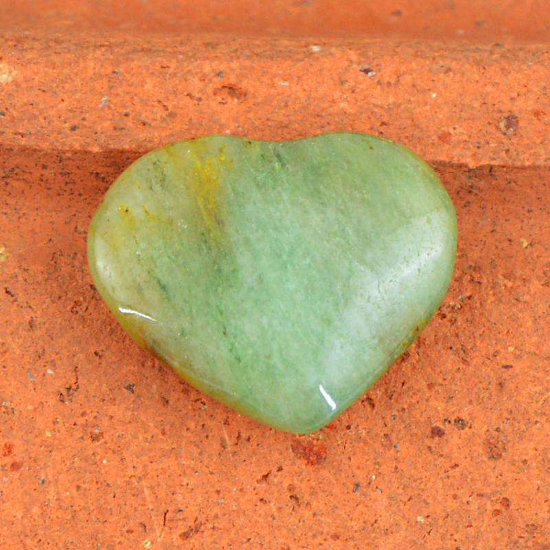 gemsmore:Amazing Green Aquamarine Gemstone Natural Heart Shape