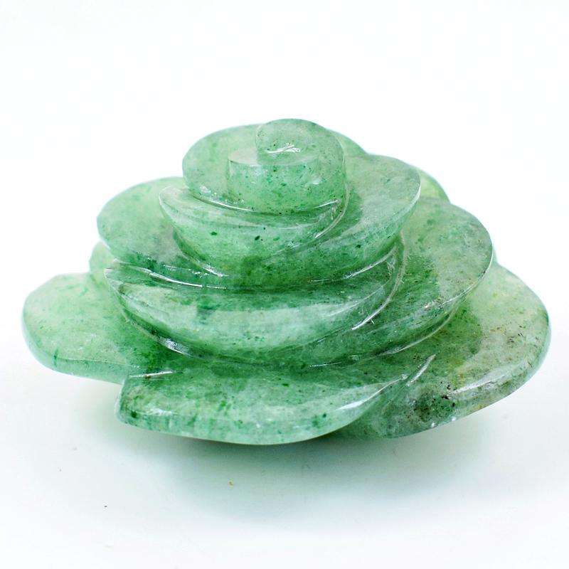 gemsmore:Amazing Green Aventurine Carved Rose