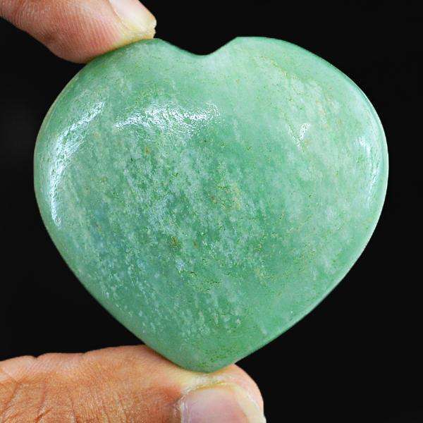 gemsmore:Amazing Green Aventurine Heart Shape Loose Gemstone