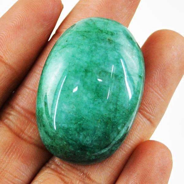 gemsmore:Amazing Green Emerald Oval Shape Loose Gemstone