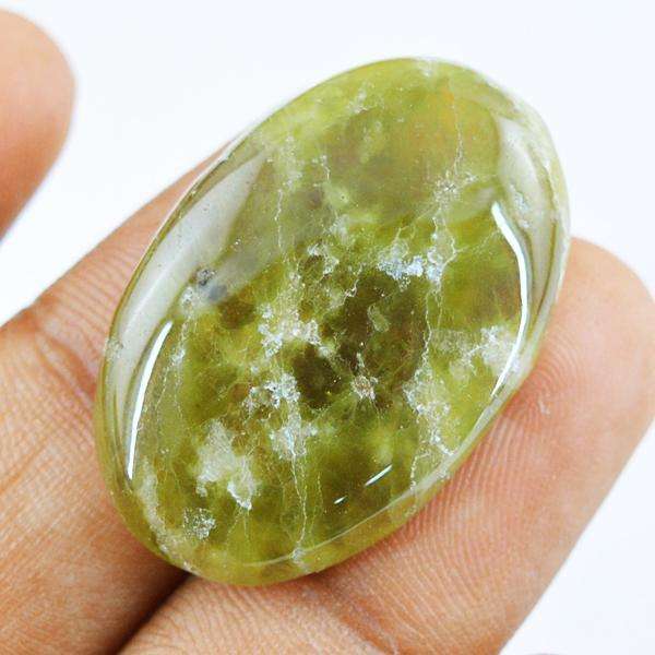 gemsmore:Amazing Green Garnet Oval Shape Untreated Loose Gemstone