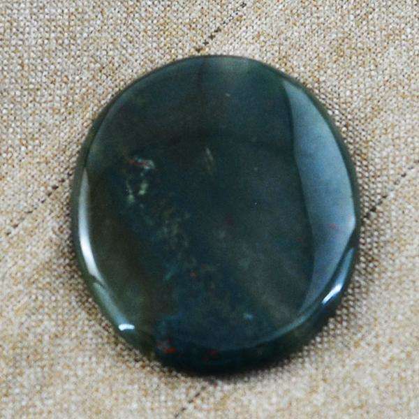 gemsmore:Amazing Green Moss Agate Oval Shape Untreated Loose Gemstone