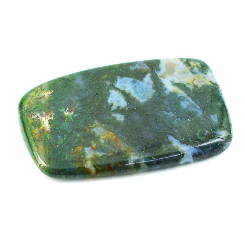 gemsmore:Amazing Green Moss Agate Untreated Lose Gemstone