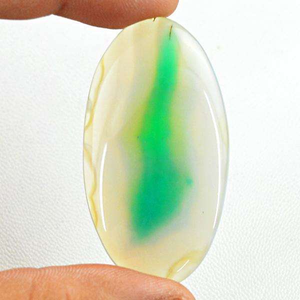 gemsmore:Amazing Green Onyx Oval Shape Loose Gemstone