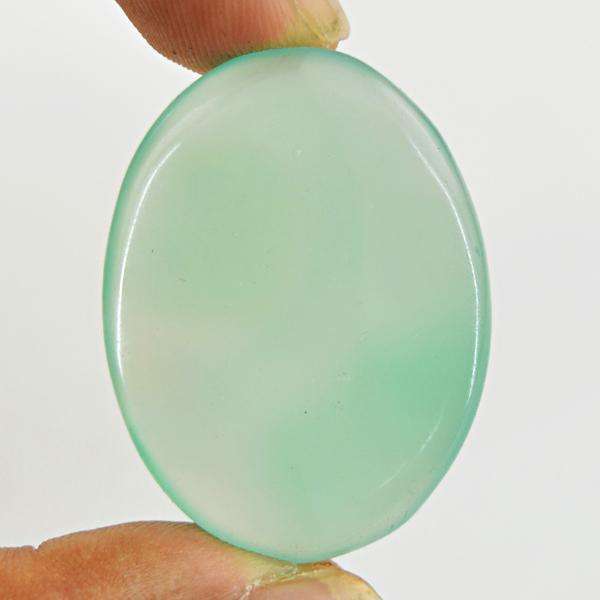 gemsmore:Amazing Green Onyx Oval Shape Untreated Loose Gemstone