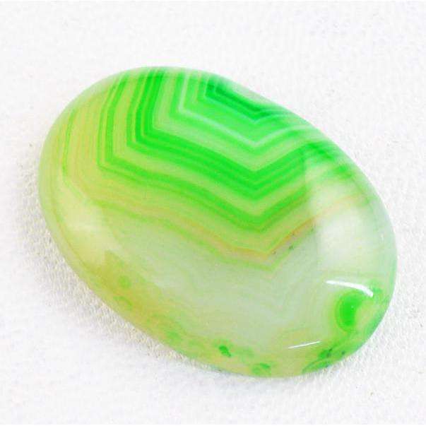 gemsmore:Amazing Green Onyx Oval Shape Untreated Loose Gemstone