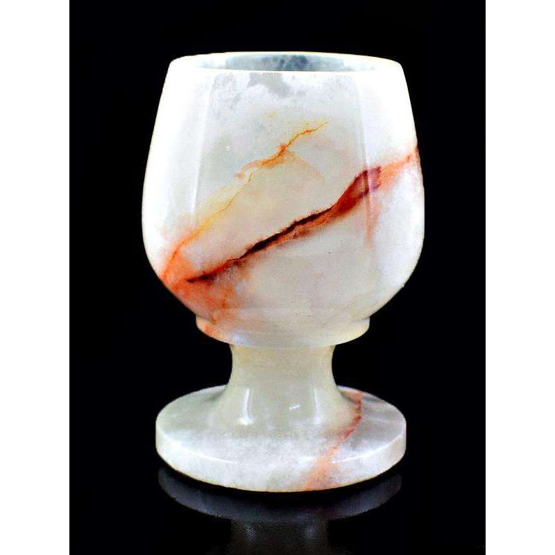 gemsmore:Amazing Hand Carved Agate Wine Glass