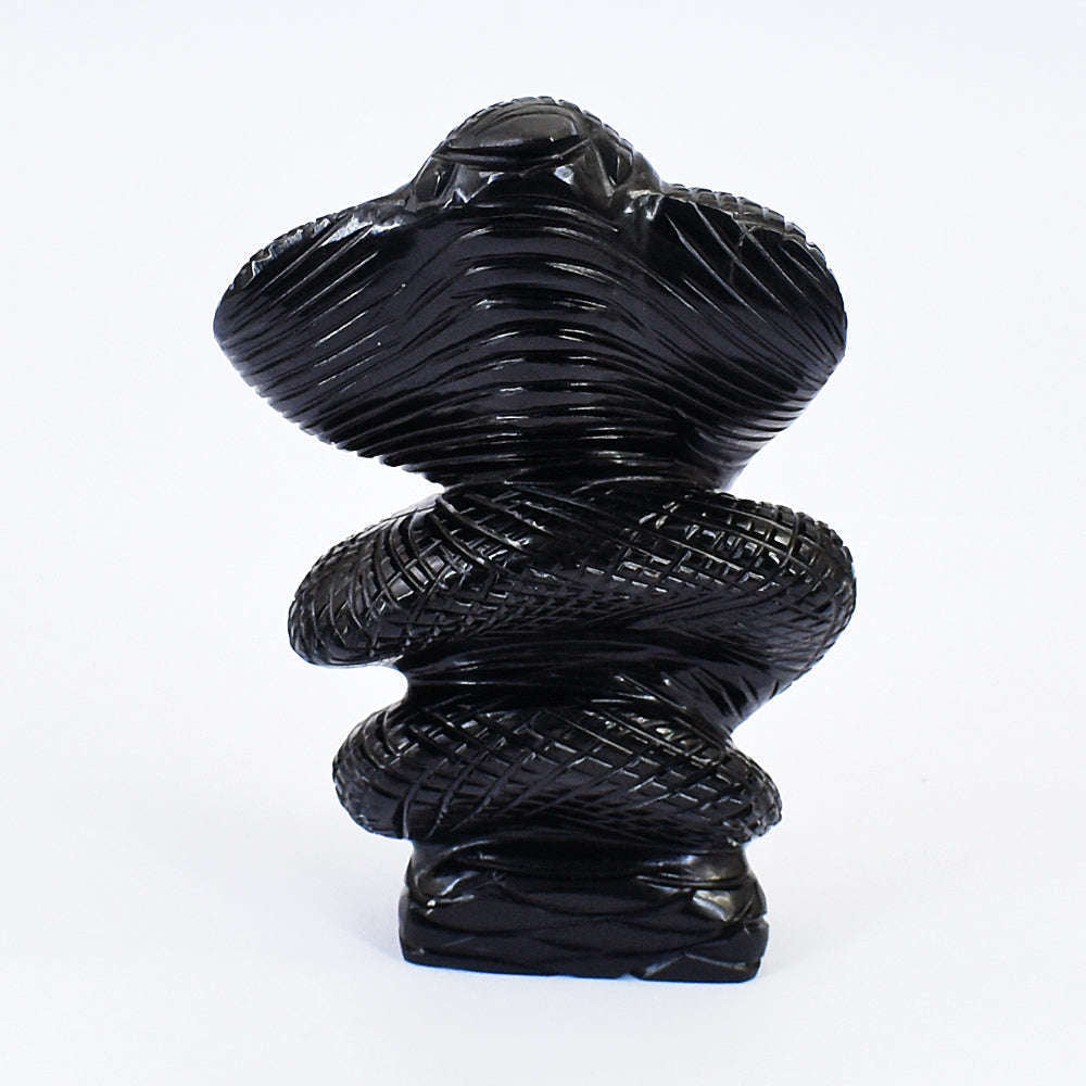 gemsmore:Amazing Hand Carved Black Spinel Cobra