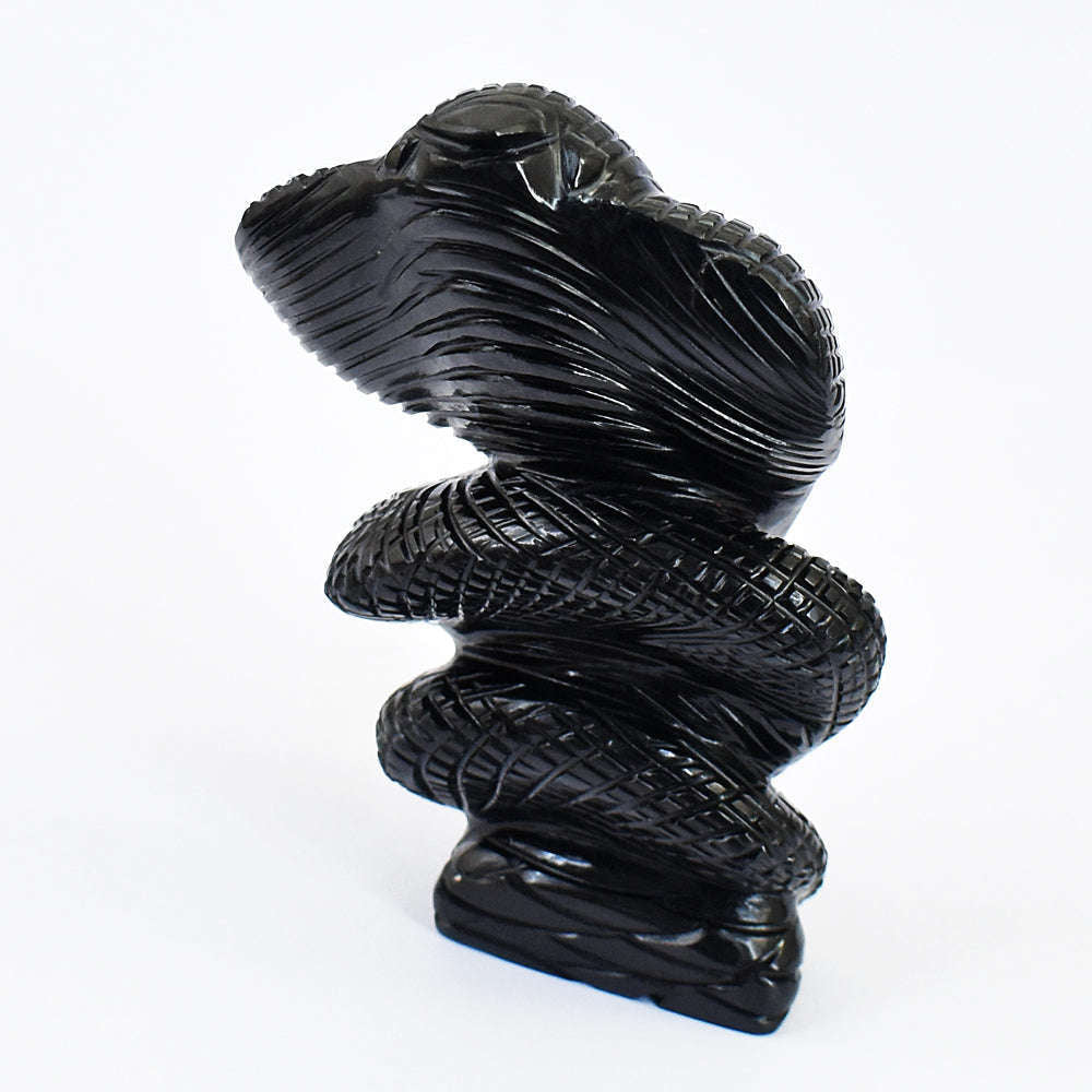 gemsmore:Amazing Hand Carved Black Spinel Cobra