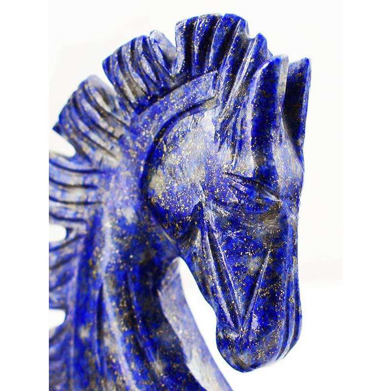 gemsmore:Amazing Hand Carved Blue Lapis Lazuli Horse Burst