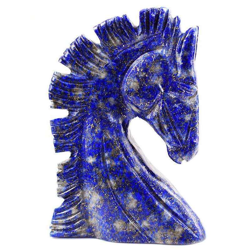 gemsmore:Amazing Hand Carved Blue Lapis Lazuli Horse Burst