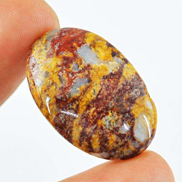 gemsmore:Amazing Hungarian Agate Oval Shape Untreated Loose Gemstone