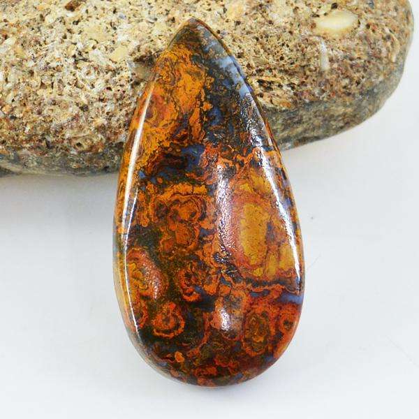 gemsmore:Amazing Hungarian Agate Pear Shape Untreated Loose Gemstone