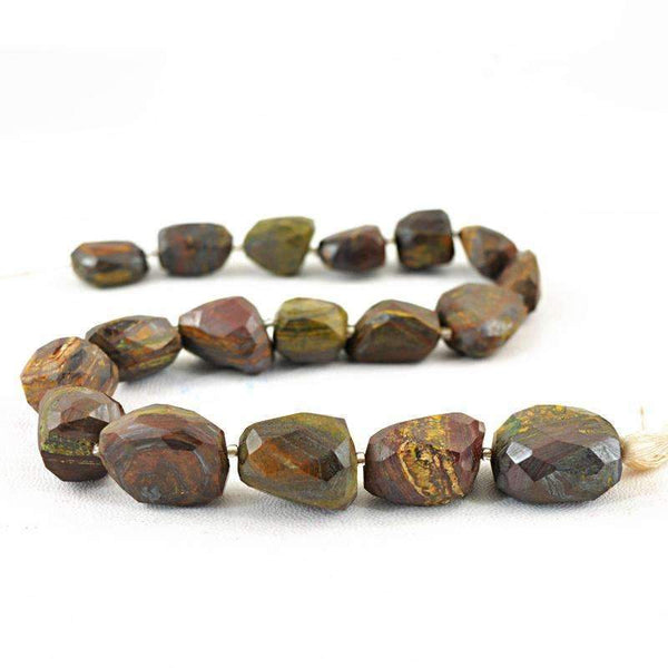 gemsmore:Amazing Iron Tiger Eye Beads Strand - Natural Drilled Faceted