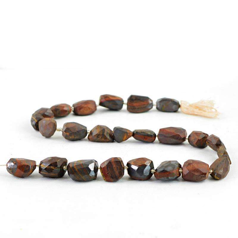 gemsmore:Amazing Iron Tiger Eye Beads Strand - Natural Drilled Faceted