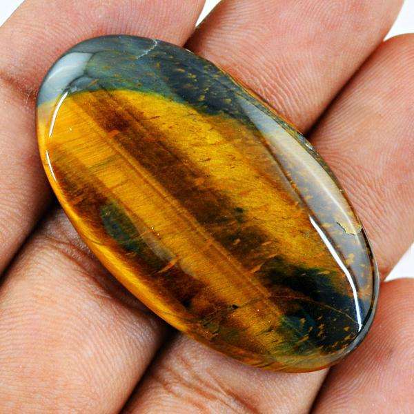 gemsmore:Amazing Iron Tiger Eye  Oval Shape Loose Gemstone