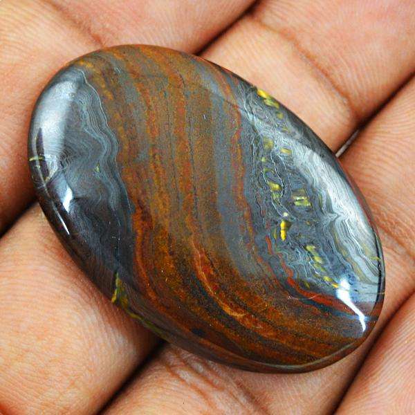 gemsmore:Amazing Iron Tiger Eye Oval Shape Loose Gemstone