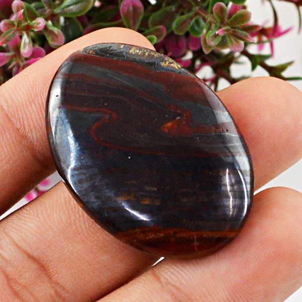 gemsmore:Amazing Iron Tiger Eye  Oval Shape Loose Gemstone