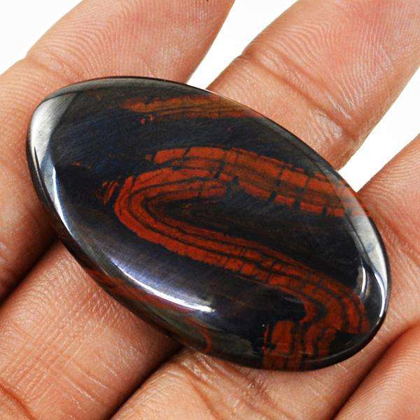 gemsmore:Amazing Iron Tiger Eye Oval Shape Untreated Loose Gemstone