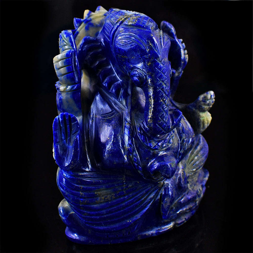 gemsmore:Amazing Lapis Lazuli Hand Carved Genuine Crystal Gemstone Carving Lord Ganesha