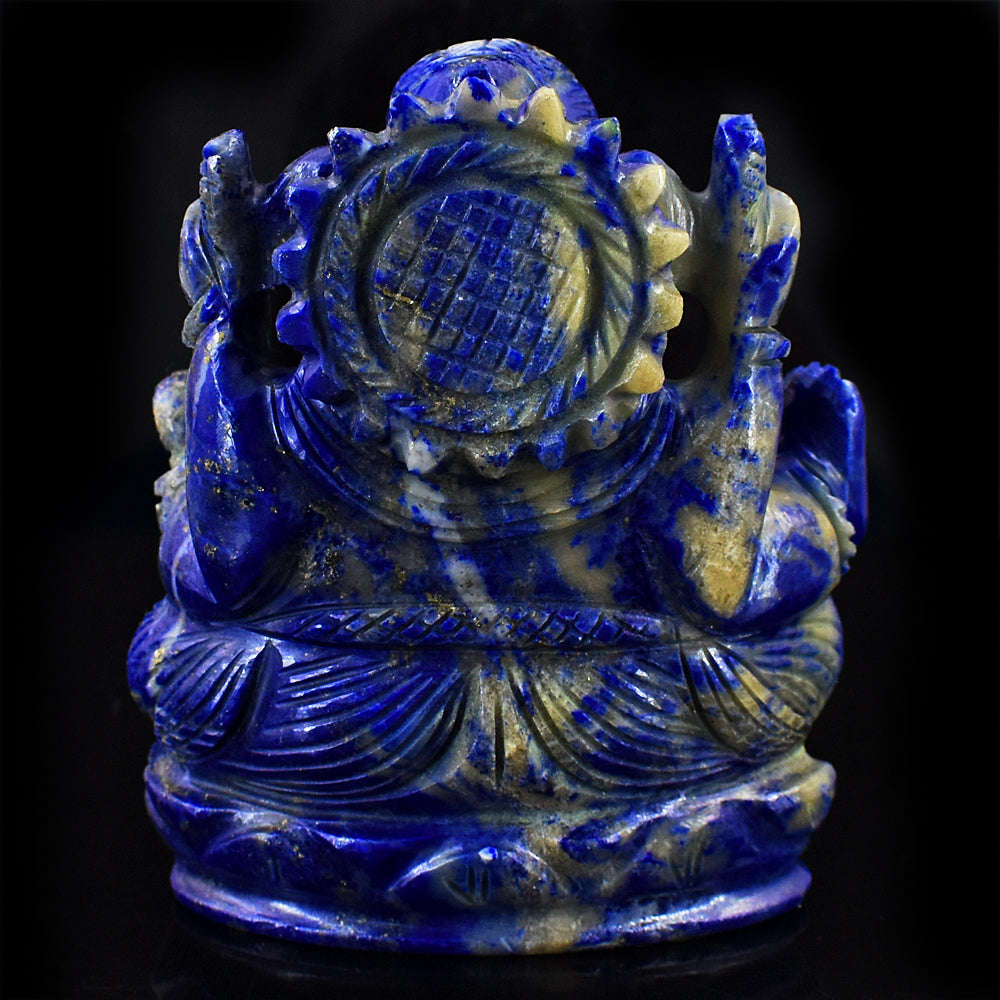 gemsmore:Amazing Lapis Lazuli Hand Carved Genuine Crystal Gemstone Carving Lord Ganesha