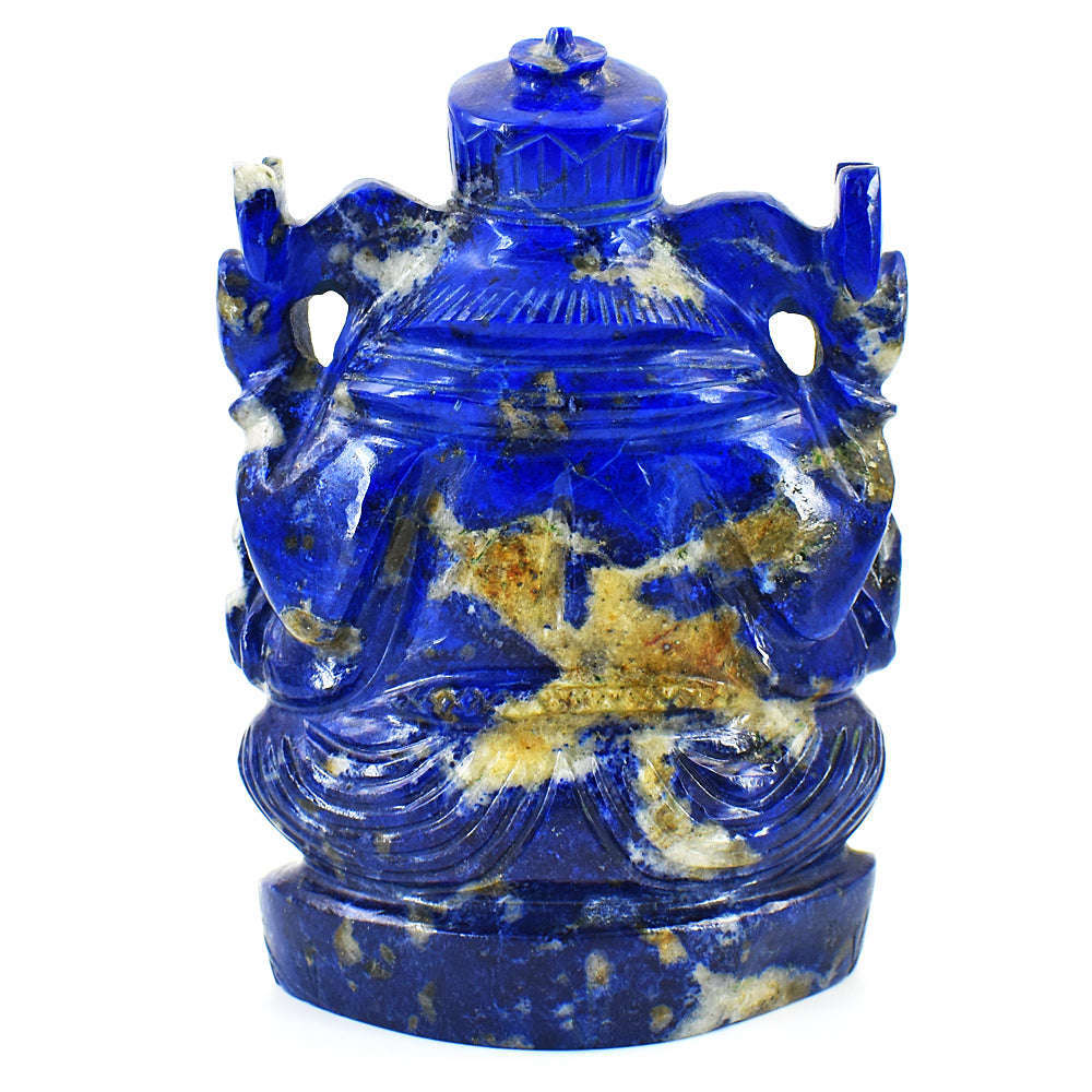 gemsmore:Amazing Lapis Lazuli Hand Carved Genuine Crystal Gemstone Carving Lord Ganesha