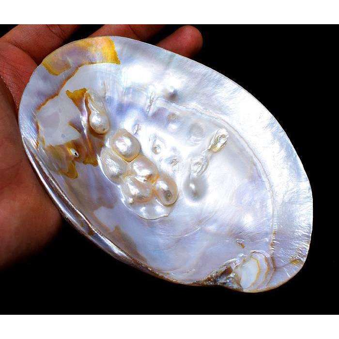 gemsmore:Amazing Mother Pearl Craftsmen Carved Plate