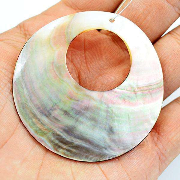 gemsmore:Amazing Mother Pearl Untreated Loose Drilled Gemstone