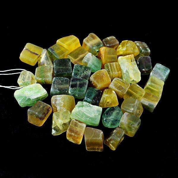 gemsmore:Amazing Multicolor Fluorite Drilled Beads Lot