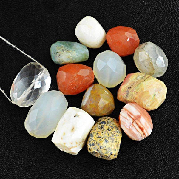 gemsmore:Amazing Multicolor Multi Gemstone Drilled Beads Lot - Natural Faceted