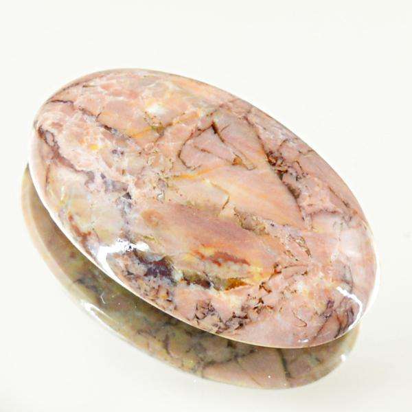 gemsmore:Amazing Mushroom Rhyolite Oval Shape Untreated Loose Gemstone