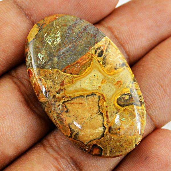 gemsmore:Amazing Mushroom Rhyolite Oval Shape Untreated Loose Gemstone