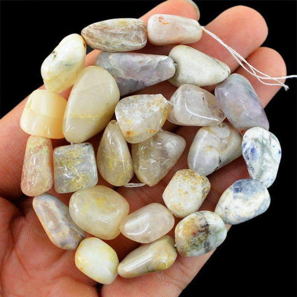 gemsmore:Amazing Natural Agate Beads Strand - Drilled