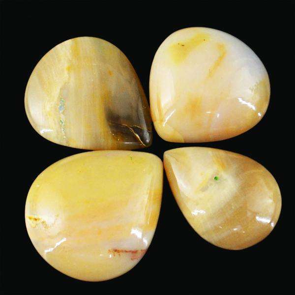 gemsmore:Amazing Natural Agate Pear Shape Loose Gemstone Lot