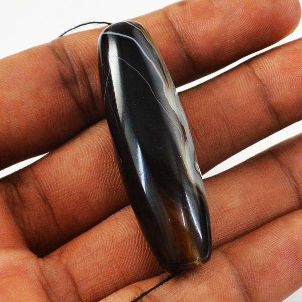 gemsmore:Amazing Natural Agate Untreated Drilled Bead