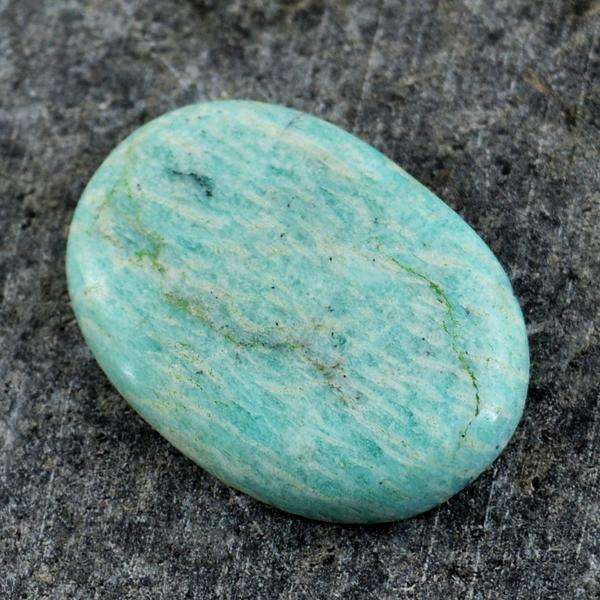 gemsmore:Amazing Natural Amazonite Oval Shape Untreated Loose Gemstone