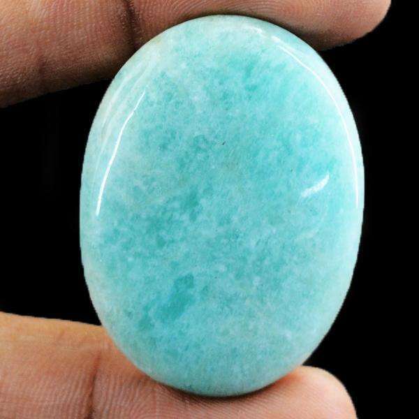 gemsmore:Amazing Natural Amazonite Oval Shape Untreated Loose Gemstone