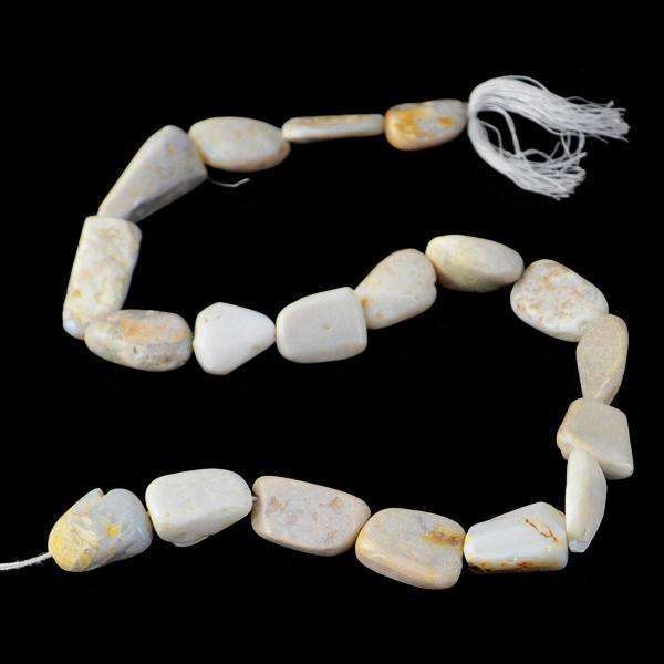 gemsmore:Amazing Natural Australian Opal Drilled Beads Strand