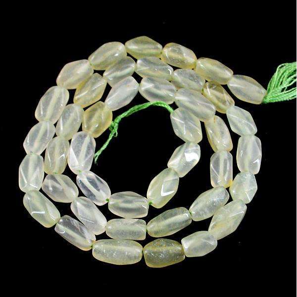 gemsmore:Amazing Natural Aventurine Faceted Drilled Beads Strand.