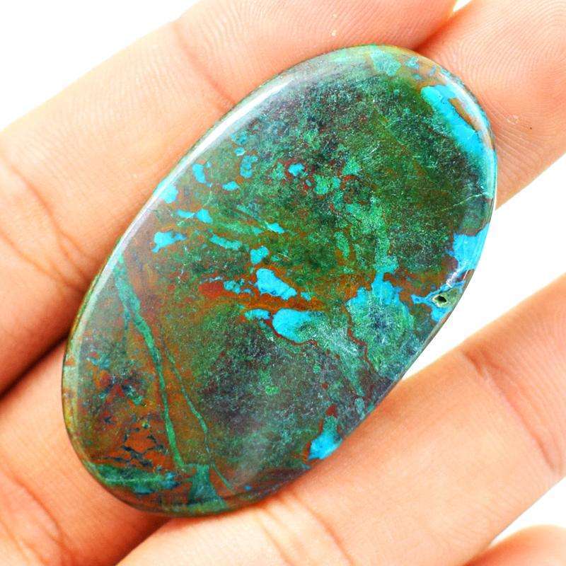 gemsmore:Amazing Natural Azurite Oval Shape Loose Gemstone