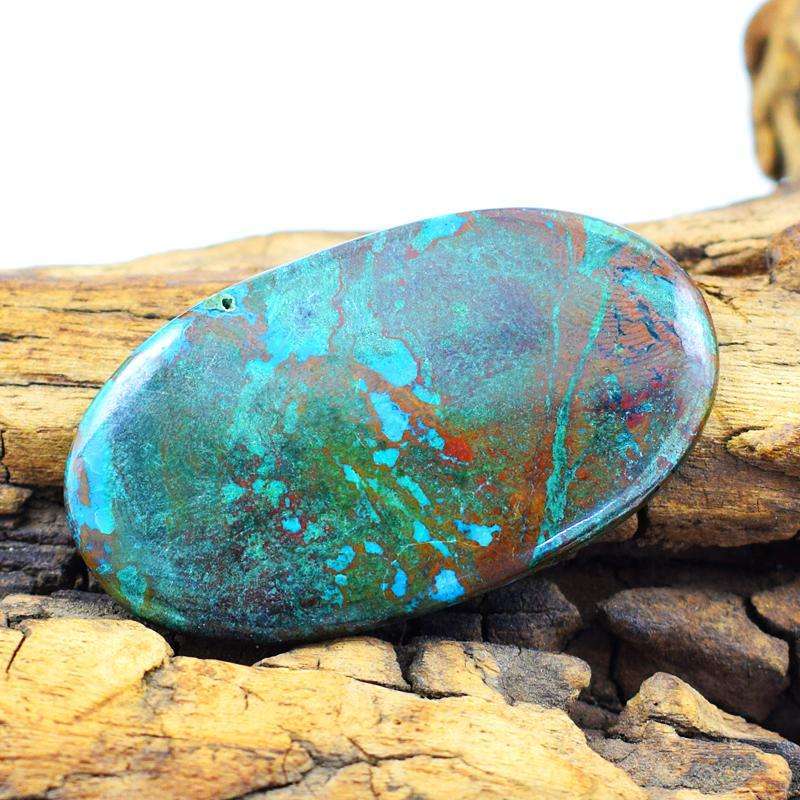 gemsmore:Amazing Natural Azurite Oval Shape Loose Gemstone