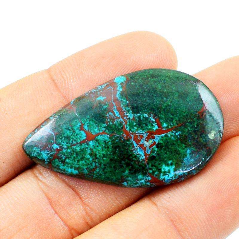 gemsmore:Amazing Natural Azurite Pear Shape Loose Gemstone