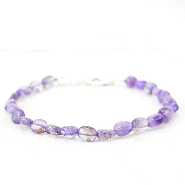 gemsmore:Amazing Natural Bi-Color Amethyst Beads Bracelet