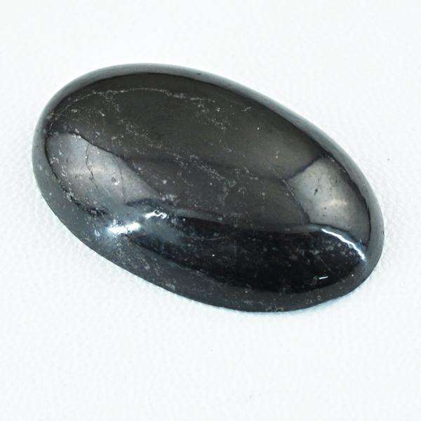 gemsmore:Amazing Natural Black Obsidian Oval Shape Loose Gemstone